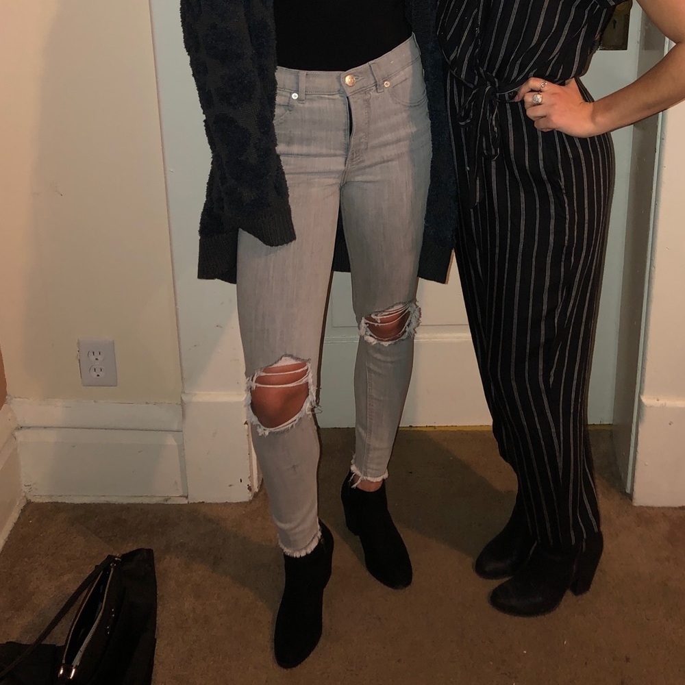 High Rise Grey Express Jeans
